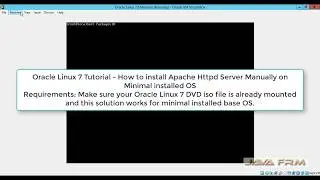 Oracle Linux 7 Tutorial - How to install Apache Httpd Server Manually on Minimal installed OS