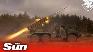 Ukrainian Paratroopers fire on Russian positions with MLRS