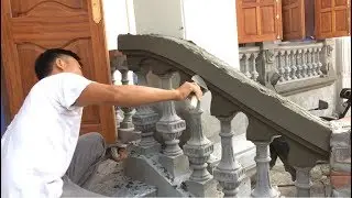 How To Build a Precast Balustrade - Creative Installation Beautiful House Porch Railing