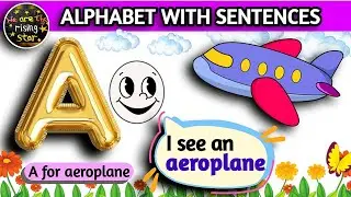 ABCD | Alphabet with Sentences | First sentences for kids | A to Z words | WATRstar