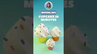 🧁CHECK OUT OUR NEW YOUTUBE VIDEO!🧁 #3d #3Dmodelling #lowpoly #maya #3Dtutorial #3Dcupcake