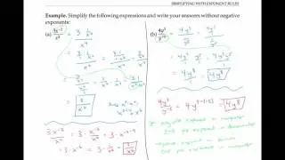 Simplifying using Exponent Rules