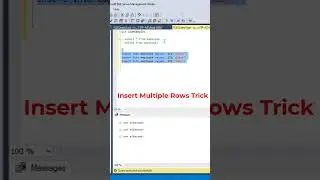 #SQL Trick to Insert Multiple Rows in a Single Query? #datascience #programming #coding #sqltutorial