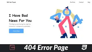 Create a 404 Error Page Using HTML & CSS