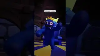 СИНИЙ РАДУЖНЫЙ ДРУГ БОИТСЯ БАРСИКА ЕХЕ 😂 