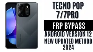 Tecno Pop7 (BF6/BF7) Frp bypass Android 12 | New Updated 2024