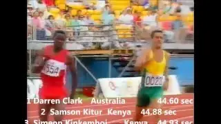 400m.(Clarke:44.60)1990 Commonwealth Games,Auckland,NZ