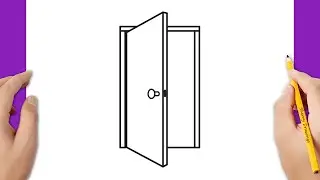 How to draw an open door