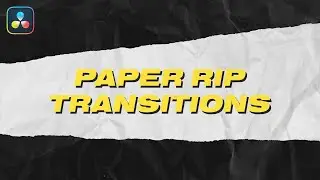 Paper Rip Transitions for DaVinci Resolve