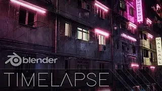 Blender timelapse - Cyberpunk 2077 Apartment [+ Animated Wallpaper]