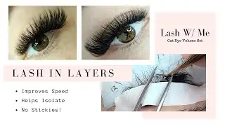 How To Lash In Layers || Cat Eye Volume- Lash Artist Tips & Tricks