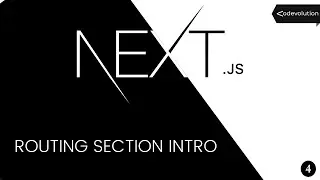 Next.js Tutorial - 4 - Routing Section Intro