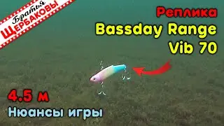 СЕКРЕТЫ АНИМАЦИИ  реплики Bassday Range Vib 70. Подводные съемки на 4.5 м