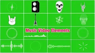 MUSICAL FANTASY Elements Set Animated Green screen HD