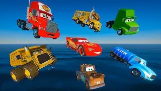 Challenge Crazy Cars - Lightning McQueen & Friends Truck Mack Mater Miss Fritter Colossus Mr. Drippy