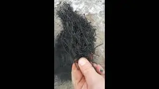 Выгрузка металлокорда из печи.