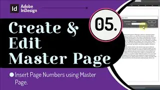 How to Create and Edit Master Page in Adobe InDesign | Insert Page Numbers Using Master Page