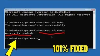 Bootrec /Fixboot Access is Denied in Windows 11 / 10 - How To Fix bootrec fixboot Error ✅