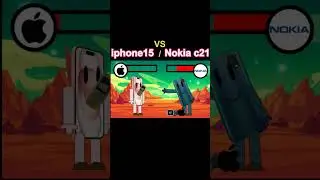 Nokia C21 vs Iphone 15 #анимация #iphone15  #nokia