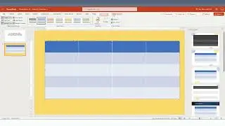 how to split table cells in Microsoft PowerPoint Web