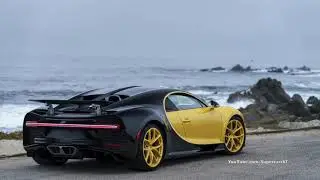 Yellow Bugatti Chiron in North America