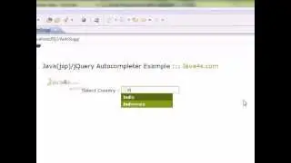 Java4s.com :: Autocomplete Jquery Java/Jsp Example and Tutorial