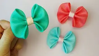 How to make Hair Bows with ribbon - Hair bow tutorial - Hair Bows - The Craft / #5 tutorial