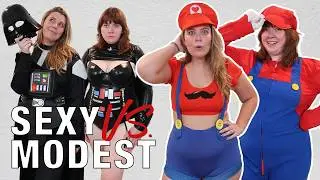 Trying Sexy vs. Modest Versions of the Same Halloween Costumes!