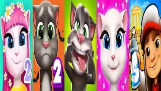 Subway Surfers vs My Talking Tom VS Talking Angela 2 | Talking Tom 2 vs Talking Angela Gameplay