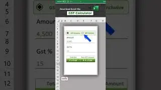 How to calculate GST in Excel | GST | Excel Malayalam | #shorts #youtubeshorts #gst