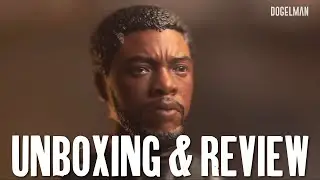 CHADWICK BOSEMAN BLACK PANTHER HEAD SCULPT FOR MAFEX BY MANIPPLE STUDIO