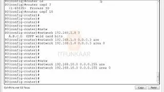 How to configure ospf in packet tracer