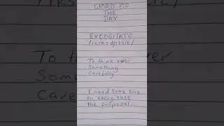 Word of the Day - Excogitate