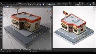 Modeling Fast Food Store Isometric | Part 3 | Blender