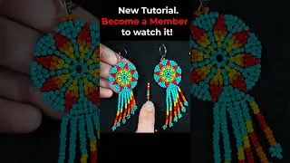 Circular Fringe Flowers Earrings  #seedbeadsearrings #diyearrings #flowersearrings #diy