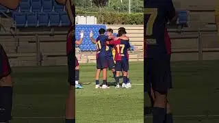 Today we played a friendly 🆚 Olot (1-0) ⚽The goal was scored by Pablo Torre #shorts #fcbarcelona