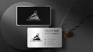 Elegant Silver Metallic Business Card Mock Up | Free PSD Mockup Design 2022