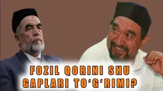 FOZIL QORI MARUZASI HAQIDA SHAYX XAZRATLARIGA SAVOL