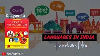 Chapter 11 || Languages in India || Nitin Singhania--Art & Culture || An Aspirant !