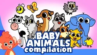 Learn Animals for Kids | Animal Babies Cartoon for children | Newborn Animal Cartoons