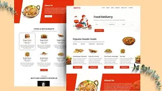 Responsive Food Delivery Website design Using HTML CSS & JavaScript| Restaurant Website HTML And CSS