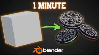 Create an Oreo in Blender in 1 Minute!