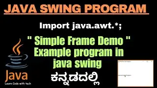 Simple Frame Demo Example program in Java using import java.awt.*; @learncodewithtech