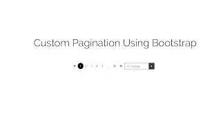 How to Create Pagination Using Bootstrap