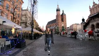 4K Winter walking tour along Krakow - Winter Krakow January 2022 - Sunny winter city walk | POLAND ❄