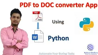 Convert Your PDF file to Word files using Python script || Easiest way to convert files