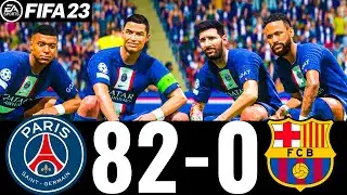 FIFA 23 - MESSI, RONALDO, MBAPPE, NEYMAR, ALL STARS - PSG 82-0 FC BARCELONA | UCL FINAL