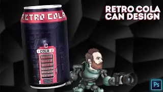 Retro pixel art Coca Cola can design in Photoshop | Дизайн банки Колы в фотошопе | Speedart