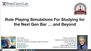 Computerized Role Playing System to Study for the NextGen Bar Exam ... and Beyond?