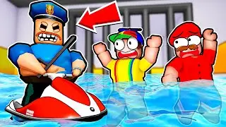 WATER BARRY'S PRISON RUN in Roblox!